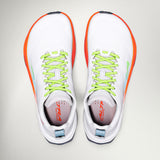 Altra Mont Blanc Speed trail running shoe in White/Fiery Coral/Blue