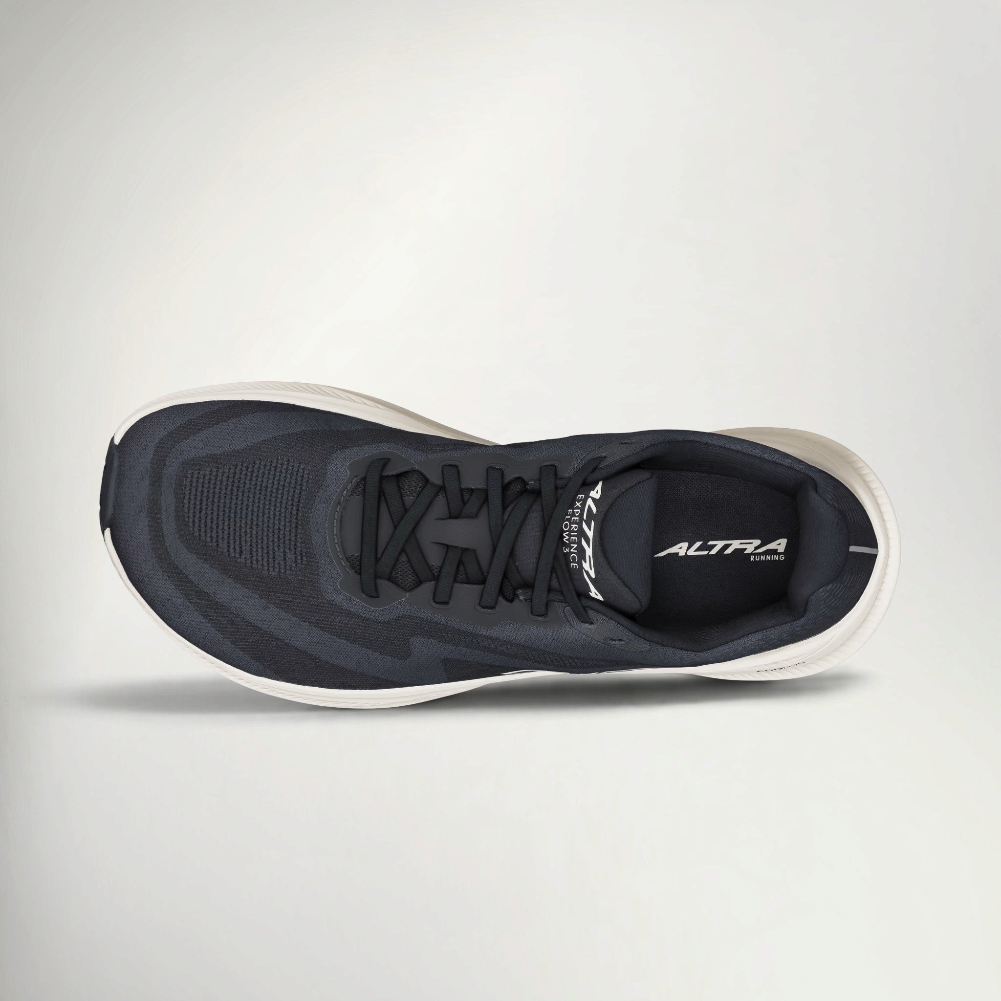 Altra Experience Flow 3 Men's in Black/White, top-down view