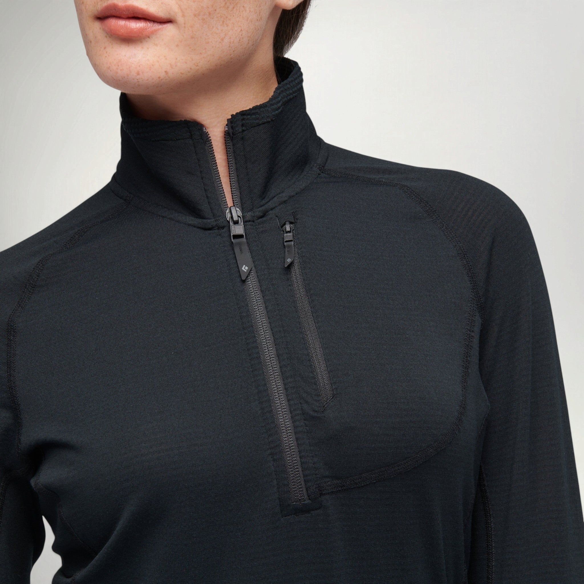 Black Diamond Coefficient LT Quarter Zip Womens - Dark Mauve