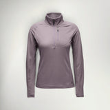 Black Diamond Coefficient LT Quarter Zip Women's in Dark Mauve, front view