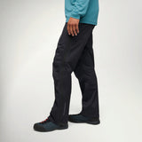 Black Diamond Fineline Stretch Pant Men's in Black worn by a hiker, side view