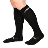 Creepers Merino Toe Sock - Over the Calf Black