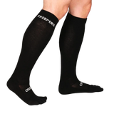 Creepers Merino Toe Sock - Over the Calf Black
