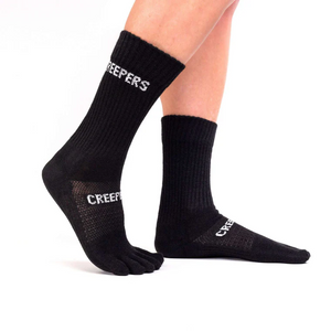 Creepers Merino Toe Socks - Crew Black