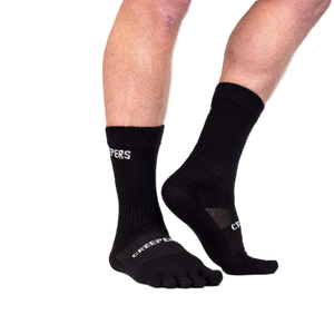 Creepers Merino Toe Socks - Crew Black