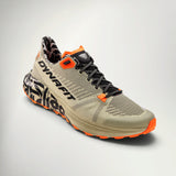 Dynafit Trail Graphic Running Shoe Men's in Overcast/Black, front three-quarter view