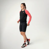Dynafit Ultra Short Tights Women's in Black worn by a runner, side view