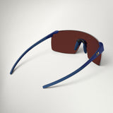 Julbo Faster M Spectron 3HD in Matt Dark Blue/Gold, rear three-quarter view