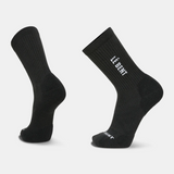 Le Bent Targeted Cushion 3/4 Crew Ribbed Sock - Black