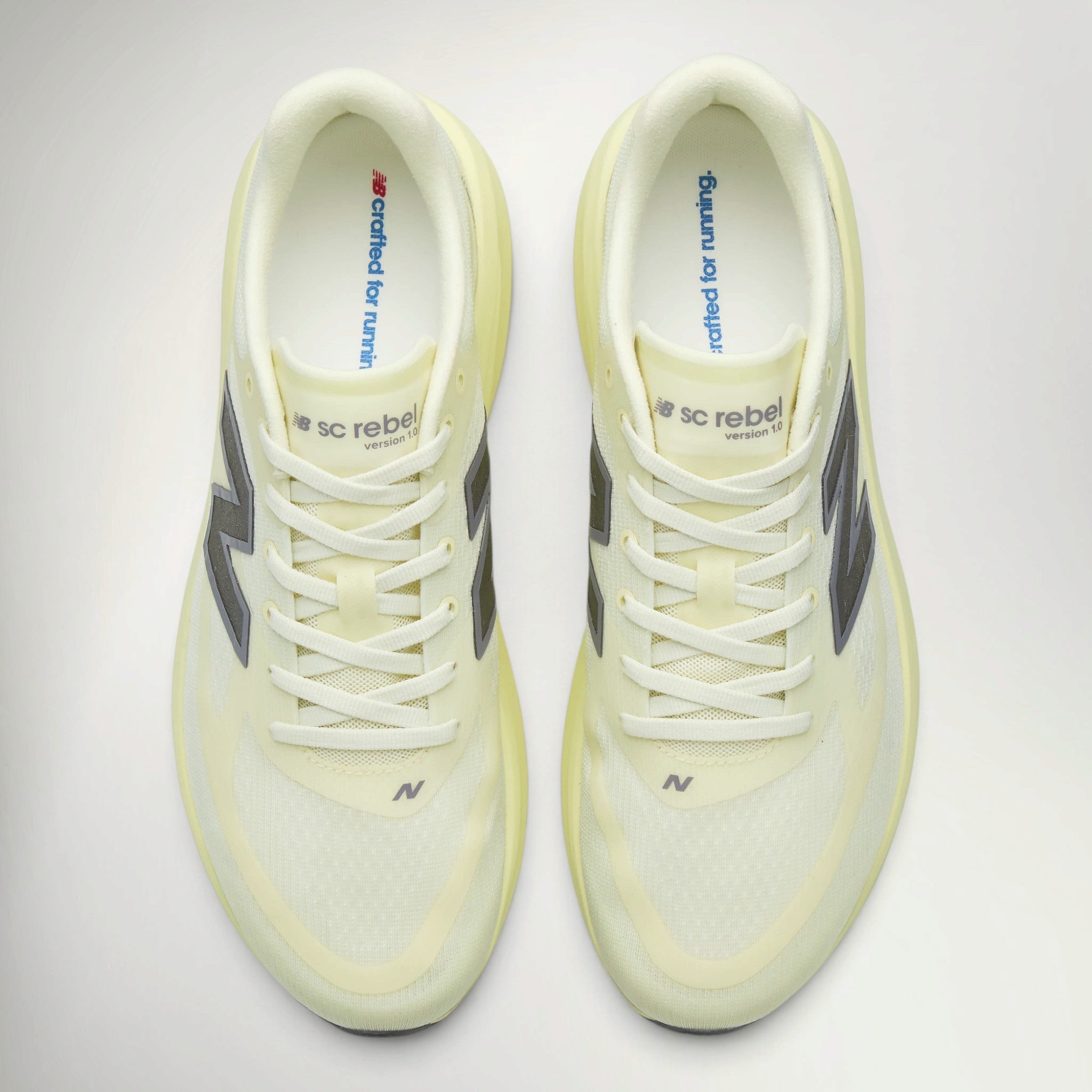 New Balance SuperComp Rebel Men's in Pistachio Butter, top view of the pair