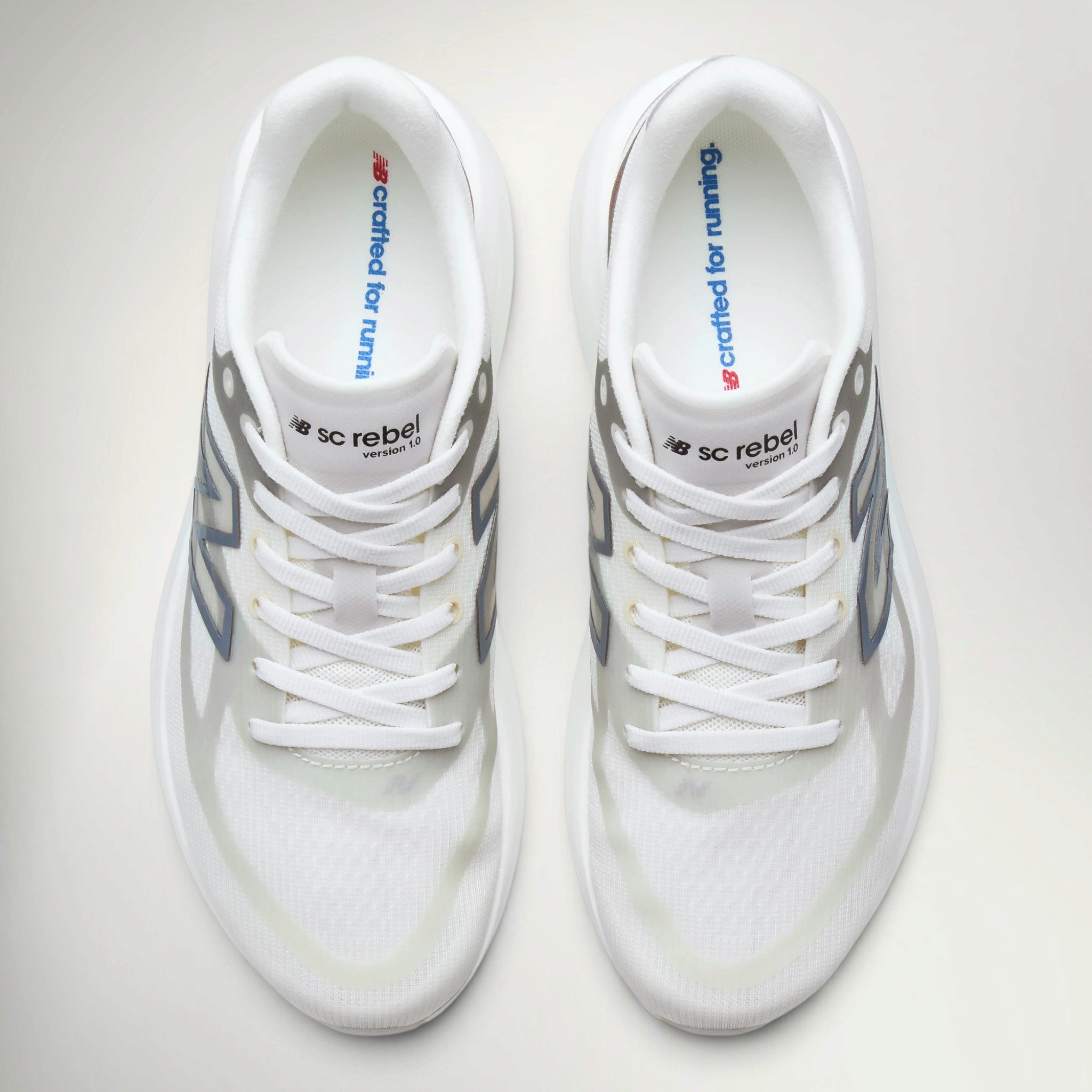 New Balance SuperComp Rebel Women's in Sea Salt, top view of the pair
