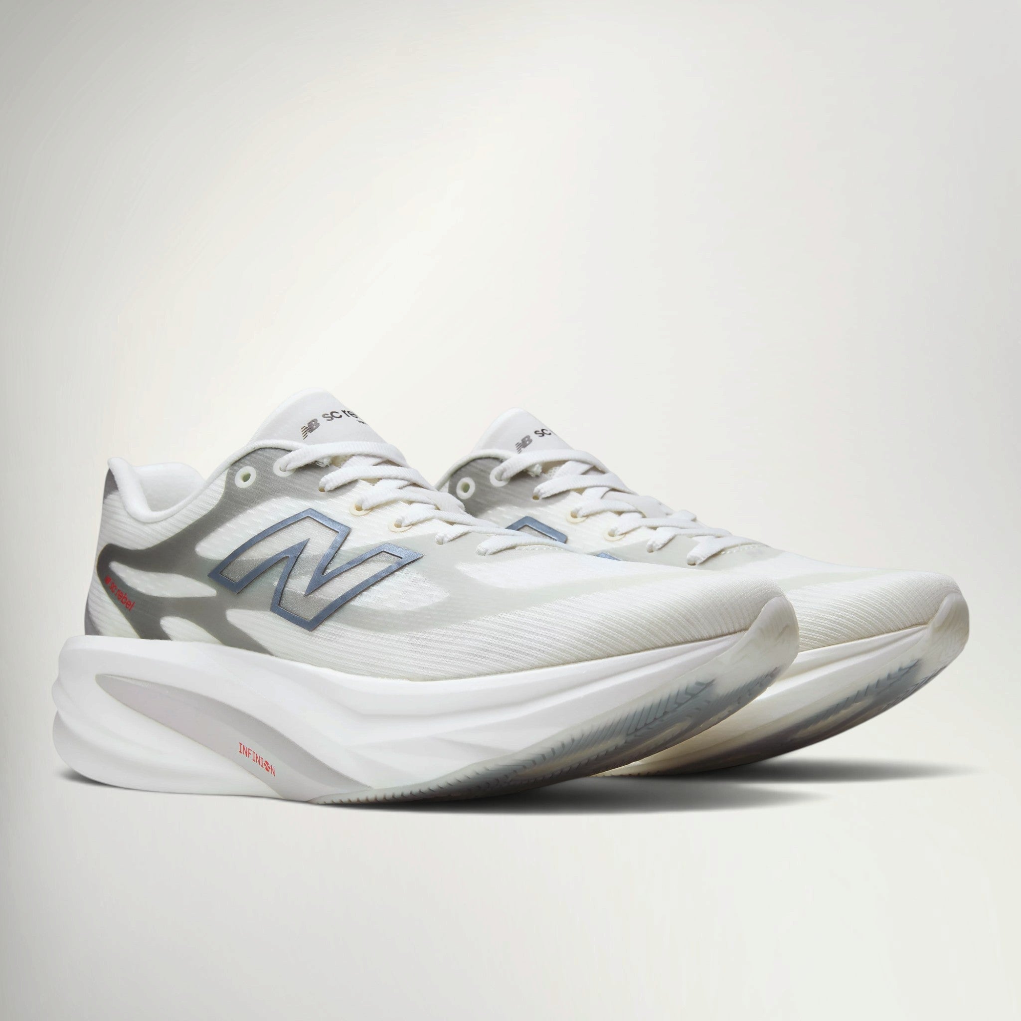New Balance SuperComp Rebel Women's in Sea Salt, three-quarter view