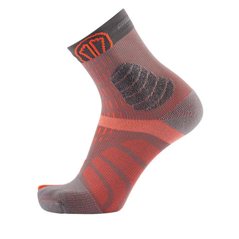 Sidas Run T-Free Trail Sock - Grey Orange