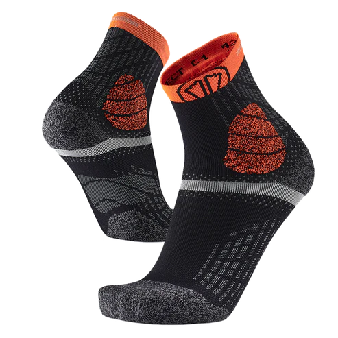 Sidas Run Trail Ultra Socks - Black/Orange