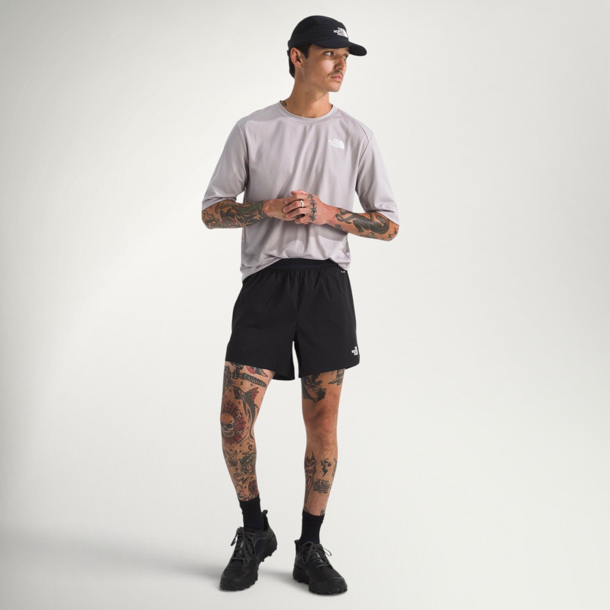 The North Face Men's Sunriser Short 5" running short in TNF Black