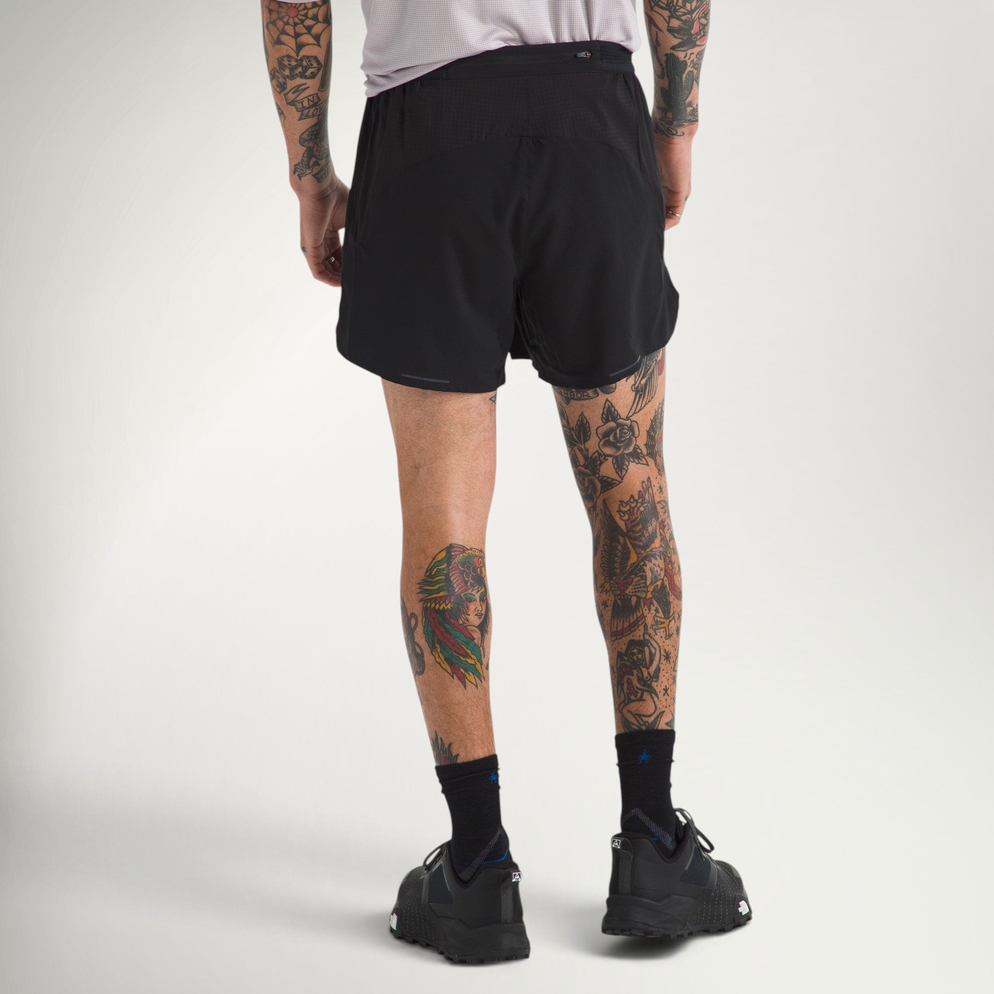Back view of The North Face Men's Sunriser Short 5" in TNF Black