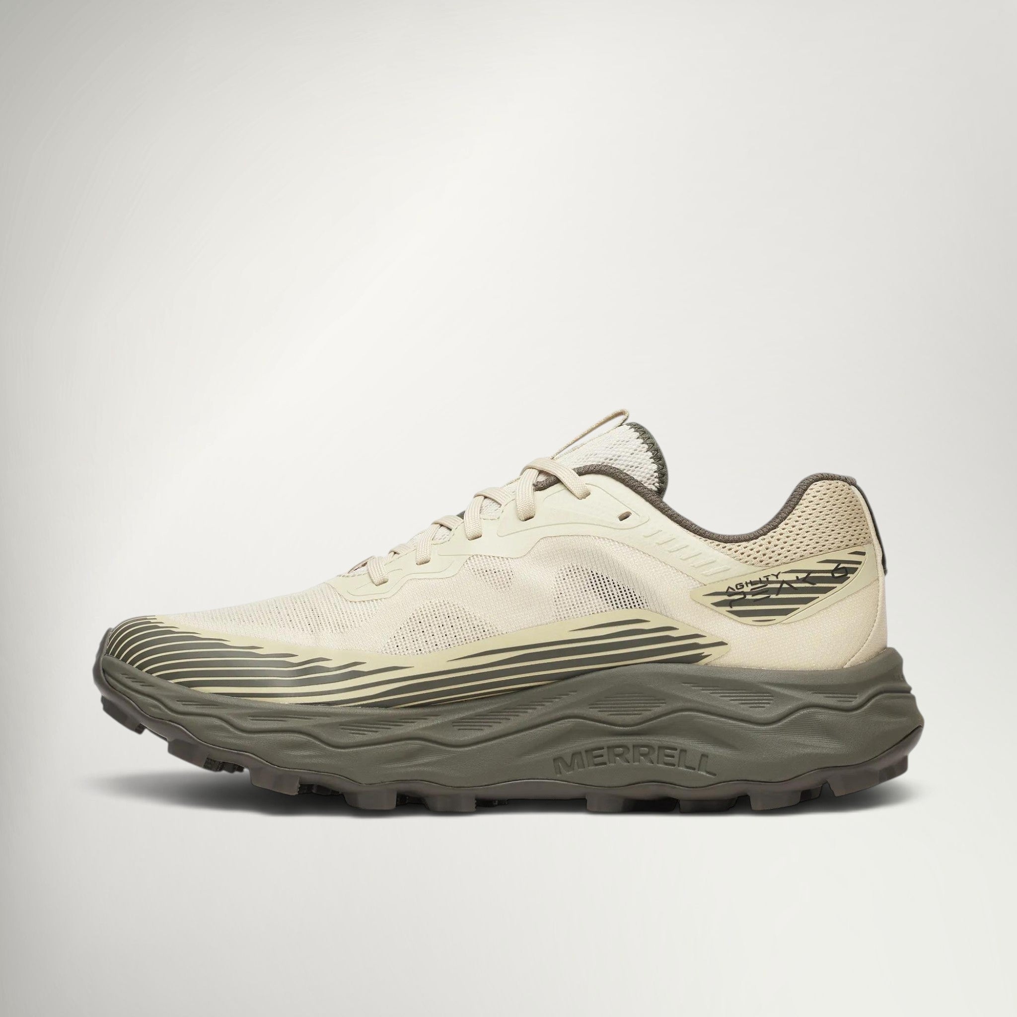 Merrell Agility Peak 6 men's trail running shoe in Burlap