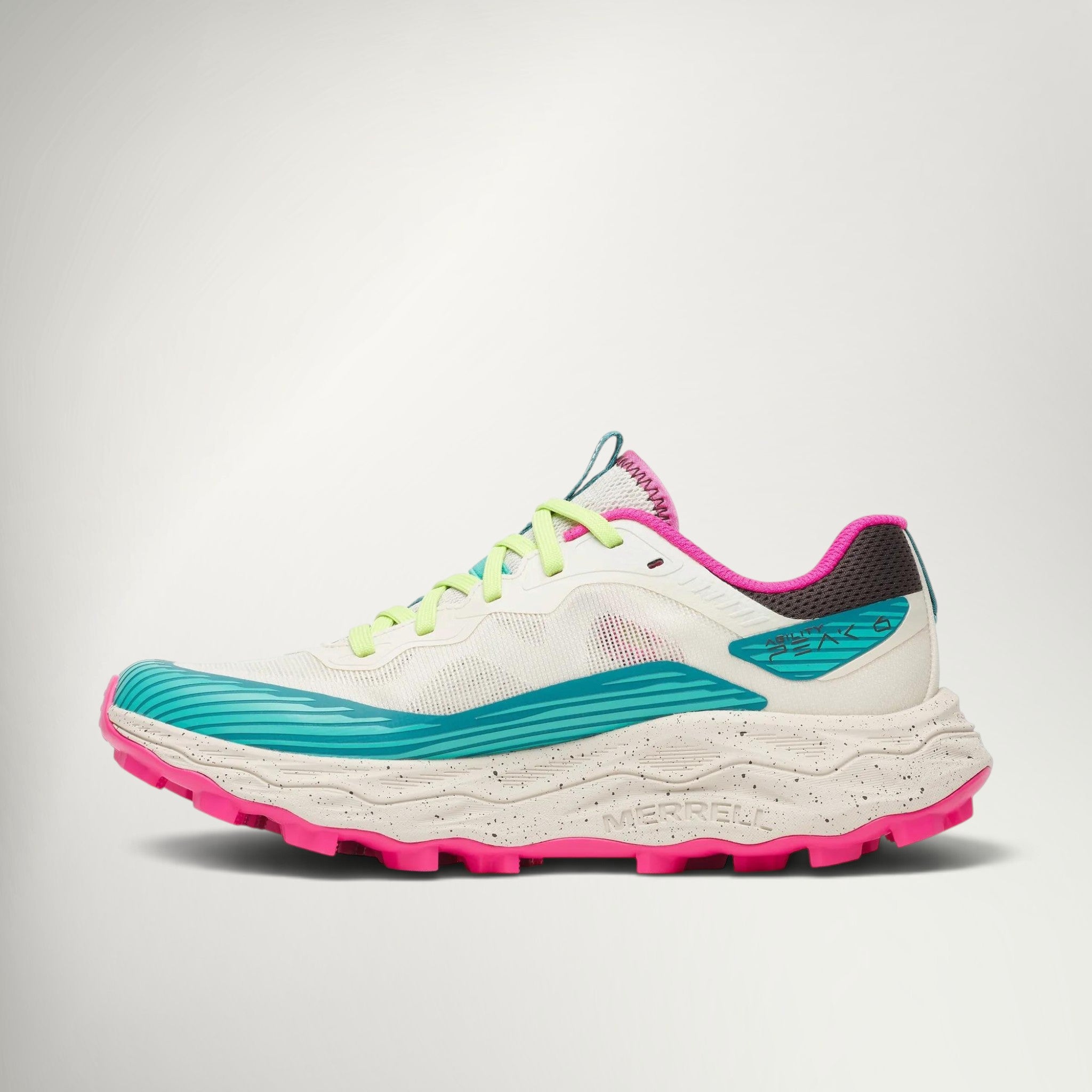 Merrell Agility Peak 6 women's trail running shoe in the 45th Anniversary colourway