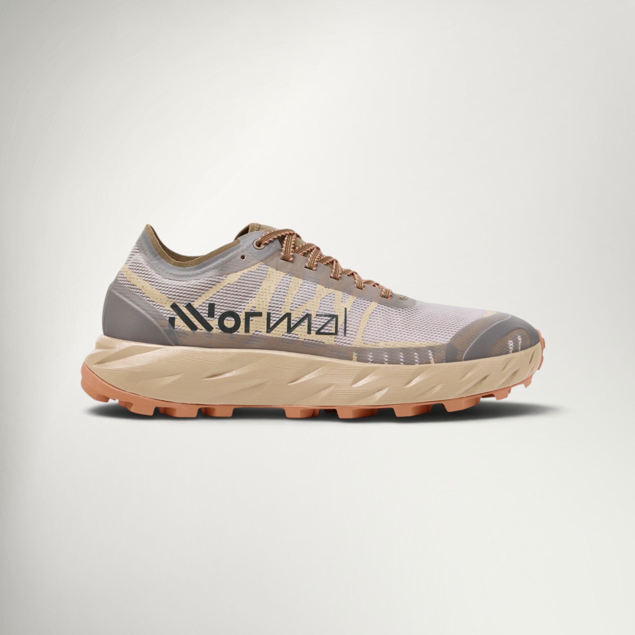 NNormal Kjerag Brut trail running shoe in Brown/Orange