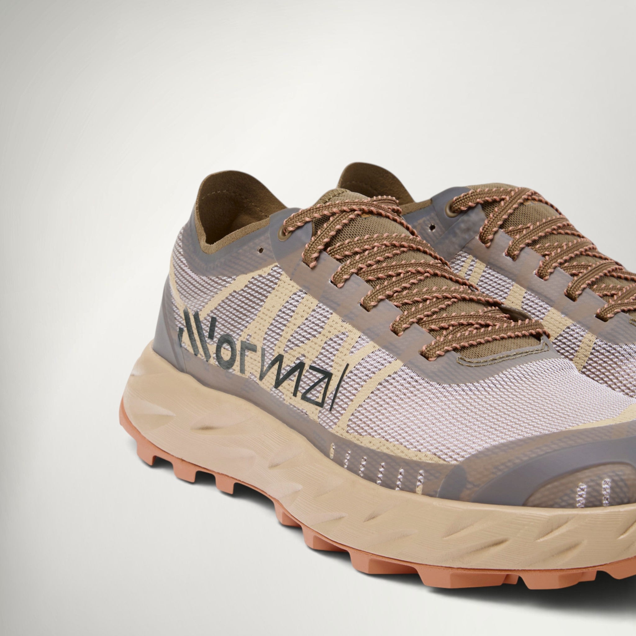 NNormal Kjerag Brut trail running shoe in Brown/Orange